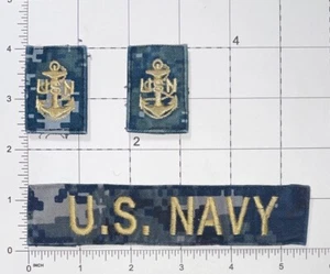 Cinta USN Azul Digital Marina de los Estados Unidos y E-7 Chief Rank Coser Usada Z11 - Imagen 1 de 1