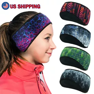 Winter Fleece Lined Ear Warmers Headband Ski Cycling Ear Muffs for Cold Weather - Picture 1 of 13