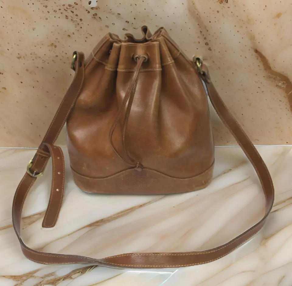 Ghurka Bistro Vintage Marley Hodgson Bag No 94 Bucket Drawstring Brown No J 23 - Image 1 of 4