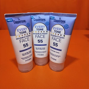 Coppertone Every Tone Invisible Finish Face Sunscreen 3 Pack SPF 55 Date 03-2026 - Picture 1 of 5