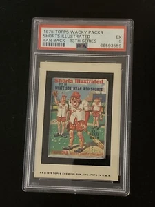 Pantaloncini sportivi Topps Wacky Packages 1975 illustrati 13a serie PSA 5 EX - Foto 1 di 2