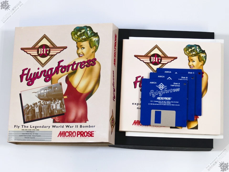 COMMODORE AMIGA B17 FLYING FORTRESS BIG BOX 3.5" COMPUTER GAME 1992 MICROPROSE - Image 1 of 1