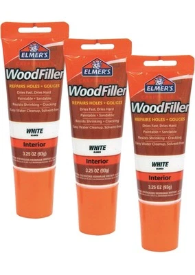 Elmers E855 Carpenter Wood Filler White 3 Pack 3.25 Ounce Tube - Image 1 of 2