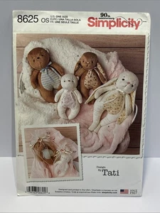Simplicity Pattern 8625 Stuffed Animals and Gift Bags in 2 Sizes Bear & Bunny - Picture 1 of 2
