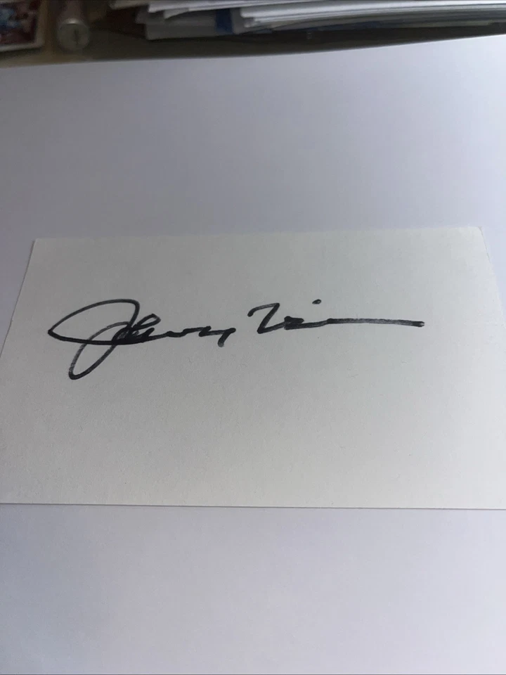 Johnny Miller  HOF Signed 3x5 index Card - Image 1 of 1