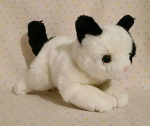 Peluche gatto bianco e nero best made peluche 9” occhi gialli - Foto 1 di 7
