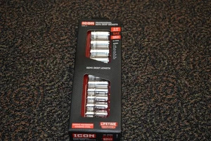 ICON (59622) 3/8"  SAE SEMI-DEEP SOCKETS. Brand New, Sealed! Free Shipping. - Bild 1 von 5