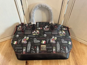 Neu mit Etikett Disney Dooney & Bourke Mickey und Minnie Mouse ''Italia'' Beuteltasche Tasche Handtasche - Bild 1 von 11