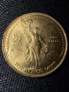 1992 Estados Unidos Mexicanos 1/20 oz 0.999 Fine Gold Coin Excellent Condition - Picture 1 of 5