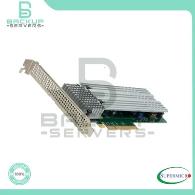 "NEW" SuperMicro AOC-SLG4-2H8M2 Dual Port OCuLink PCIe Gen4 x8 NVMe HBA Adapter - Image 1 of 3