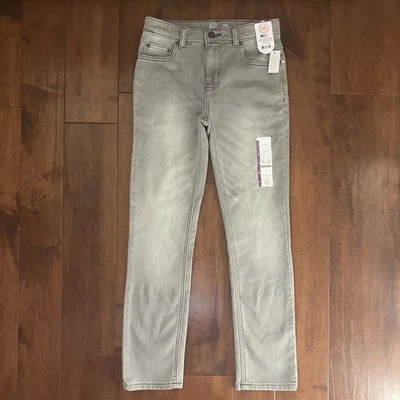 Wonder Nation Boy's Slim Knit Jeans Size 12 Gray Stretch Adjustable Waist NWT - Image 1 of 4