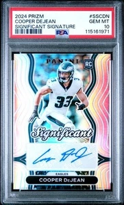 2024 PANINI PRIZM FIRMAS SIGNIFICATIVAS #SSCDN COOPER DEJEAN Eagles PSA 10 - Imagen 1 de 2