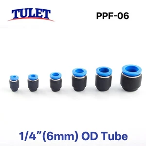 5pcs Pneumatic Cap Plug Connector Tube OD 1/4" Push To Air Connect Fitting - Bild 1 von 3