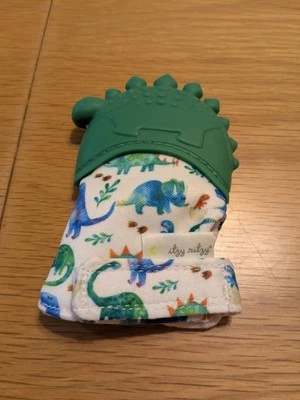 Itzy Ritzy Dinosaur Dino Silicone Teether Mitt Soothing Infant Teething Mitten - Image 1 of 4
