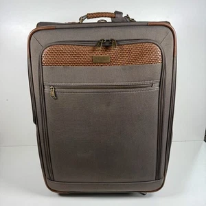 TOMMY BAHAMA 25" Expandable Upright Rolling Luggage Travel Bag Brown - NICE!! - Picture 1 of 10