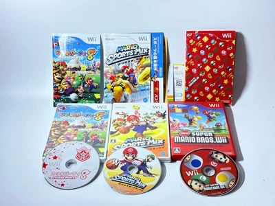 Lot of 3 Nintendo Wii Games Mario Sports Mix, Mario Party 8,New Super Mario Bros - Image 1 of 4