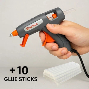 Mini Heißklebepistole 20W + 10 Klebesticks Set | 7mm x 220mm DIY Bastelwerkzeug UK Stecker - Bild 1 von 6