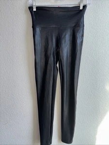Spanx Kunstleder Skinny Moto Leggings schwarz Größe M - Bild 1 von 6