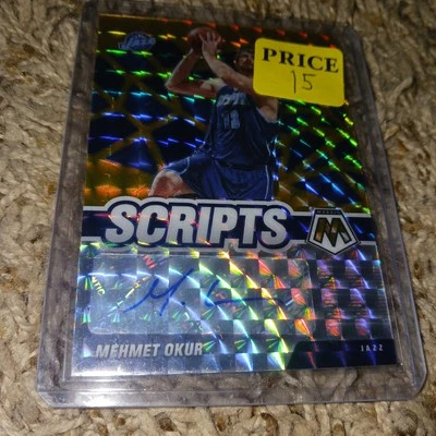 2020-21 Panini Mosaic - Scripts Mehmet Okur #SC-MOK Gold Prizm (AU) - Image 1 of 2