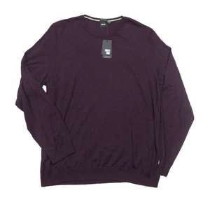 Boss Hugo Boss Black Label Men's Purple Leno-P Wool Crew-Neck Pullover Sweater - Picture 1 of 3