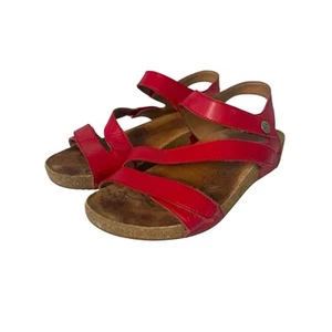 Josef Seibel Damen-Sandalen Tonga 25 US-Größe 6 6,5 EU 37 rot Riemchen Klettverschluss - Bild 1 von 12