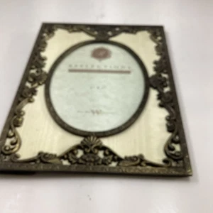 The Weston Gallery goldbemalter verzierter Metall-Bilderrahmen Blume 5" x 7" - Bild 1 von 9