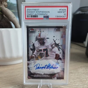 2024 Finest #FA-DS Dwight Stephenson Finest Autographs Dolphins PSA 10 HOF - Picture 1 of 2
