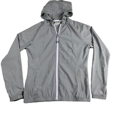 Avalanche Jacket Windbreaker Women's Small Gray Hooded Pockets Gorpcore Preppy - Image 1 of 4
