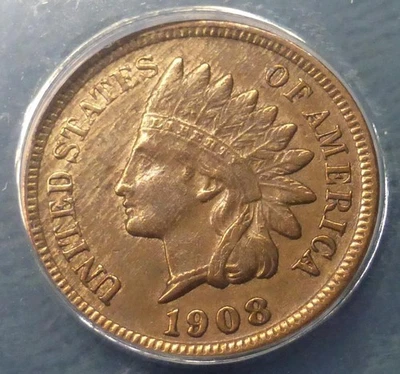 1908 S ANACS AU 53 Details Indian Head Cent, Key Date S-Mint Woody 1C Coin - Image 1 of 4