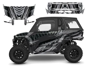 Polaris XPEDITION 2 doors graphics decal kit 24 mil Racing Vinyl #V3001 Graphite - Picture 1 of 12