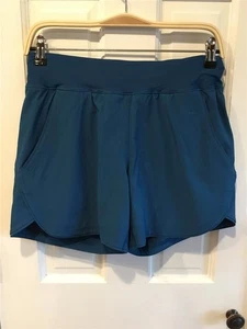 WOMEN'S SZ 4 Board SWIM Shorts w/ ATTACHED Panty 5" LANDS' END TEAL NIB - Picture 1 of 8