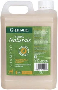 Groomers Oatmeal & Honey Dog Shampoo 2.5L - Paraben & Sulphate Free - Picture 1 of 12