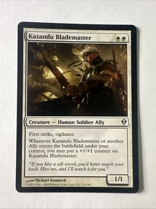 KAZANDU BLADEMASTER - MTG Zendikar Uncommon Creature- Lightly Played - Non Foil - Picture 1 of 2