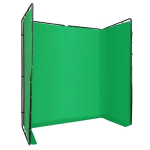 13.12*7.87ft Photography Backdrop Stand Kit with Green Cloth For Photo Studio - Picture 1 of 18