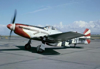 Model Airplane Plans (UC): Mustang P-51-D Sharp Shooter Scale 47" for .25-.35 - Image 1 of 4