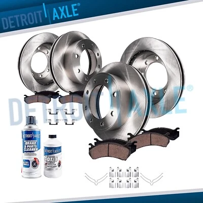 4WD Front and Rear Rotors Brake Pads for Ford F-350 F-250 Super Duty Excursion - Imagem 1 de 4