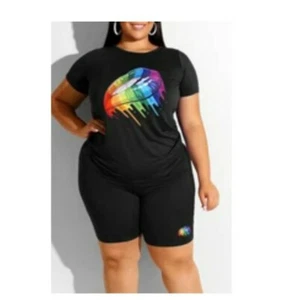 Corful Rainbow LIPS Sexy Übergröße 3-5x Outfit - Bild 1 von 1