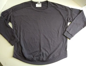 Maurices Size L Womens Dark Gray Long Sleeve Sweatshirt NWT With Ribbing Shirt - Picture 1 of 6