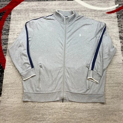 Polo Ralph Lauren Performance Full Zip Sweatshirt 4XLT 4XL XXXXL 4X Tall Gray - Image 1 of 4