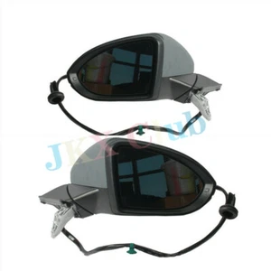 FIT For VW Gti R Golf MK7 15-19 Primed Pair Power Folding Door Mirror Assembly k - Picture 1 of 6