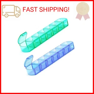 Extra Large Pill Organizer 2 Pack, XL Pill Box 7 Day, Weekly Pill Case with Larg - Picture 1 of 2