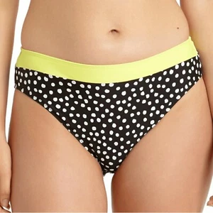 California Waves Black Dot Printed Bikini Swim Bottom Juniors Size Large NWT - Picture 1 of 5