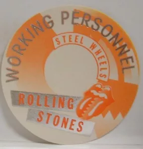 THE ROLLING STONES - VINTAGE ORIGINAL STAHLRÄDER TUCH TOUR BACKSTAGE PASS - Bild 1 von 1