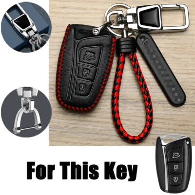 Funda de cuero para llavero remoto de coche para Hyundai Santa Fe Ix45 Equus Genesis  Foto 1 de 4