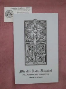 MISALITO LATIN-ESPANOL PARA REZAR LA MISA TRADICIONAL POR LOS NOVIOS - Picture 1 of 1