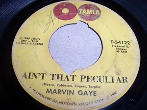 MARVIN GAYE- AIN'T THAT PECULIAR- 1965 SOUL 7" SINGLE 45RPM, TAMLA T-54122 (VG-) - Picture 1 of 2