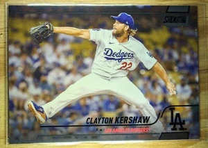 2022 Clayton Kershaw Topps Stadium Club Black Foil MLB Los Angeles Dodgers #89 - Picture 1 of 2