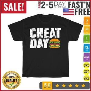 Fast Food Hamburger Cheeseburger Cheat Day Vintage T Shirt Men Women Fashion NEW - Picture 1 of 9