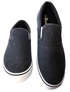 Zapatos sin cordones de lona No Boundaries para hombre EE. UU. 9 brezo gris carbón náutico - Imagen 1 de 8