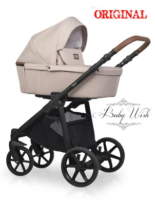 RIKO BASIC IDOL  BABY PRAM 3in1 CARRYCOT + PUSHCHAIR + CAR SEAT - Image 1 of 4